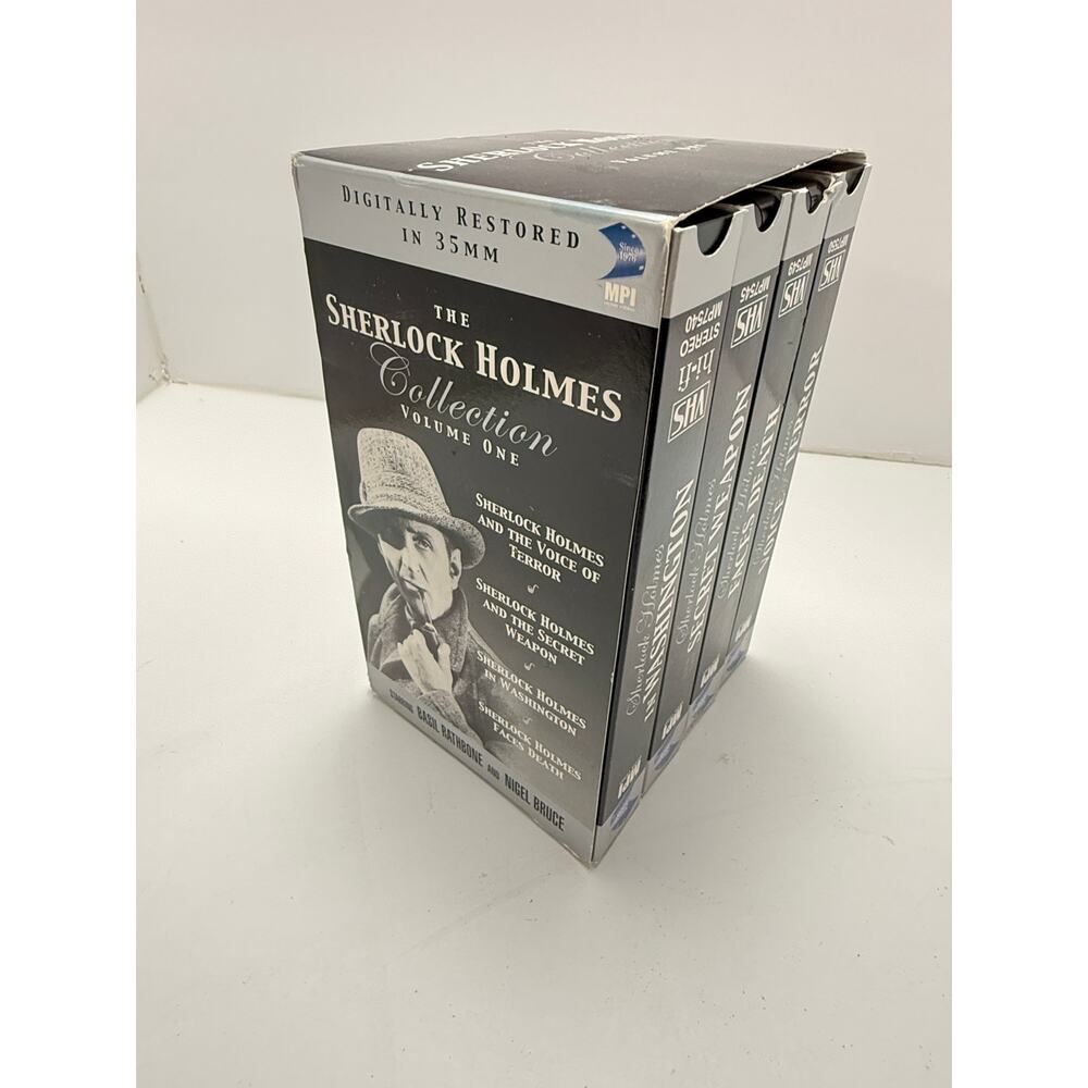 Sherlock Holmes Collection Volume One VHS Box Set Basil Rathbone Nigel Bruce 4